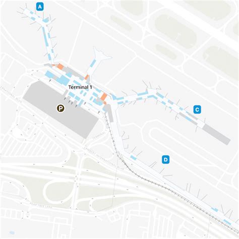 Lambert St Louis Airport STL Terminal 1 Map