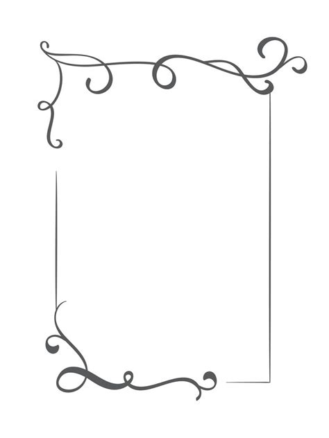 Download Vintage decorative hand drawn frame and borders. Design ...