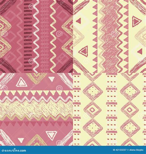 Hand Drawn Geometric Patterns Stock Vector - Illustration of seamless, backdrop: 42133237