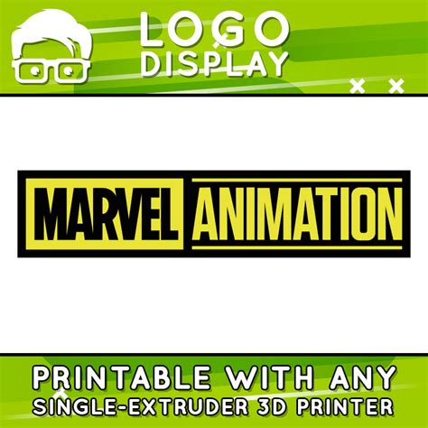 STL file MARVEL ANIMATION LOGO DISPLAY BY AM-MEDIA.BIZ 🦸・Model to ...