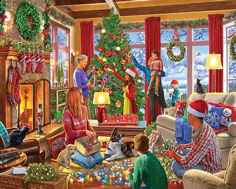 White Mountain Decorating The Tree - 1000 Piece Jigsaw Puzzle ...