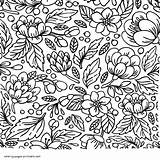 Floral Pattern Coloring Page Free Printable Pages sketch template