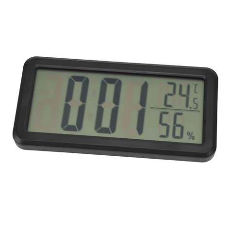 Mini Digital Clock, Portable Black Temperature Humidity Display Digital Alarm Clock?? Battery ...