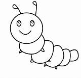 Simple Worm Coloring Page  Free Printable Pages sketch template