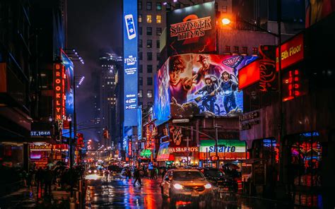 Stranger Things 2 Sign in City at Night · Free Stock Photo