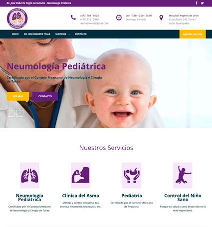 Neumólogo - Página web para servicios de Neumología Pediátrica