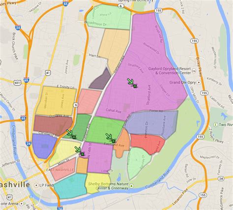 East Nashville Neighborhood Map - Nesting In Nashville Real Estate ...