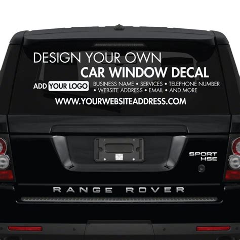 Car Window Sticker - Design Your Own - Custom Made Personalised Car ...