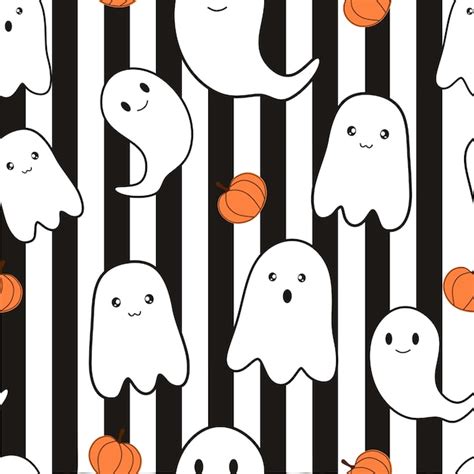 Premium Vector | Seamless pattern halloween ghost