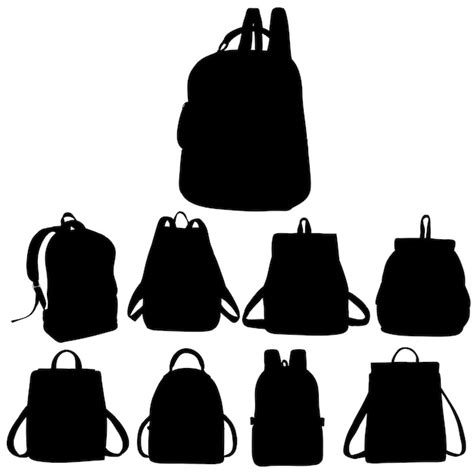 Premium Vector | Female fashionable backpack silhouette