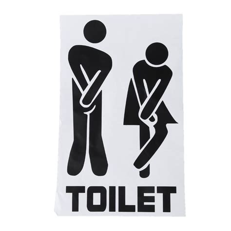 Funny Toilet Door Sign Sticker Door Decal Bathroom Door Decoration ...