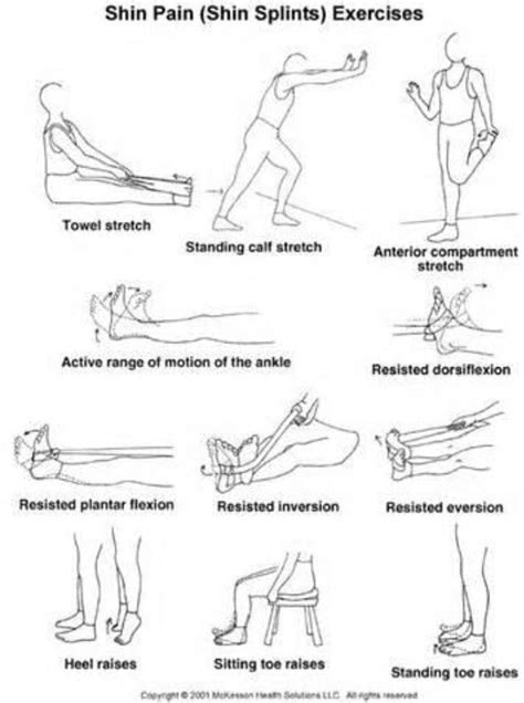 Shin Stretches | Shin splint exercises, Shin splints, Exercise