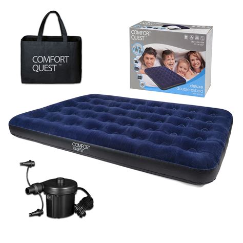 Double Airbed Inflatable Camping Blow Up Mattress Air Bed And Electric ...