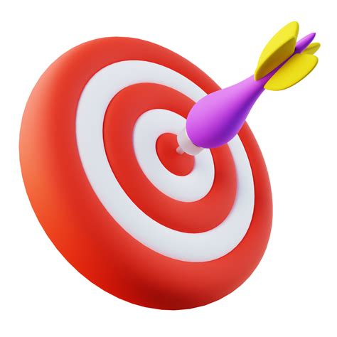 3d Illustration of Dart Bullseye Target 21629732 PNG