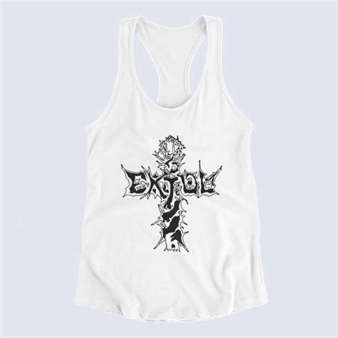 Extol Tank Top, Extol Band Logo White Tank Top Shirt, Thrash Metal Merchandise – Metal Band T ...