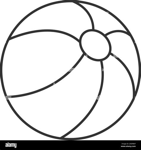 Beach ball linear icon. Thin line illustration. Contour symbol. Vector ...