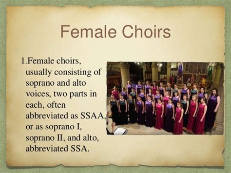 Types of choir and voices