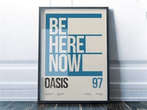 Oasis Be Here Now Poster Art Print / Artwork / Black Wooden / - Etsy