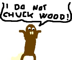 A woodchuck chucking wood - Drawception