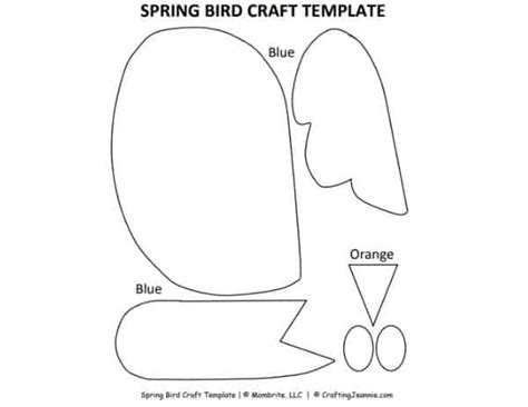 Easy Paper Bird Craft for Kids (Free Template) | Mombrite