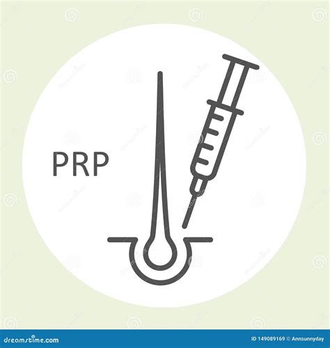 PRP Therapy Icon - Hair Loss Prevention, Hair Root Injections Stock Vector - Illustration of ...