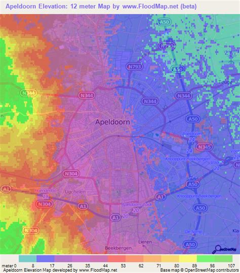 Elevation of Apeldoorn,Netherlands Elevation Map, Topography, Contour