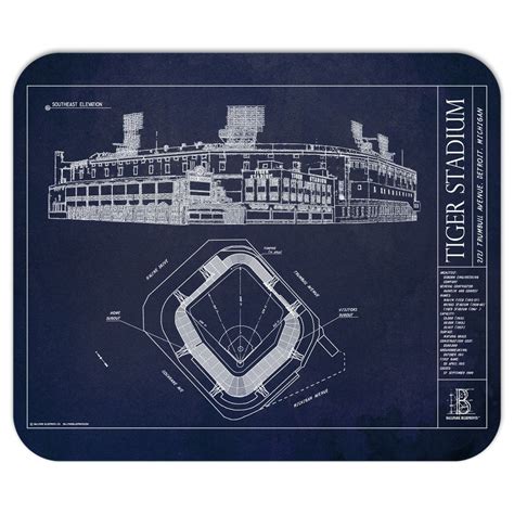 Tiger Stadium Mousepads – Ballpark Blueprints