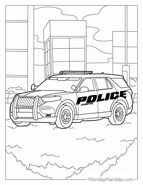 Police Car Coloring Pages