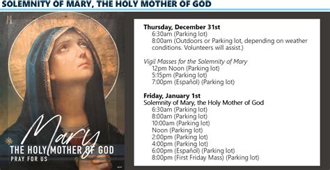 Solemnity of Mary, Mother of God / New Year's Day | Our Lady of Peace Shrine and Church