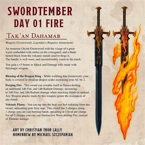 Day 1 - Fire | Dnd 5e homebrew, Dungeons and dragons homebrew, Dnd dragons