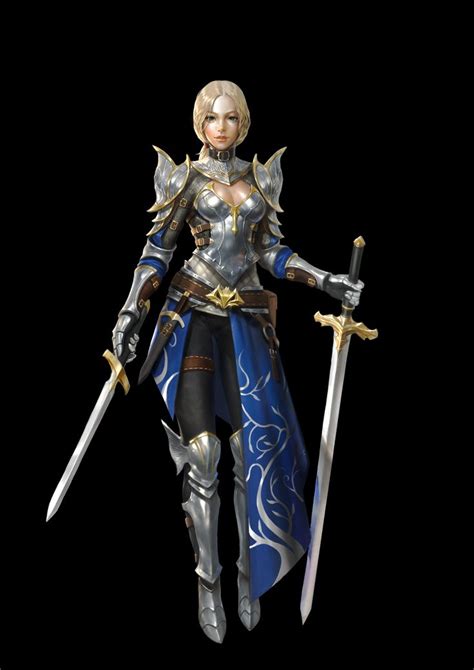 ArtStation - knight, Choi Yousik Female Armor, Fantasy Female Warrior ...