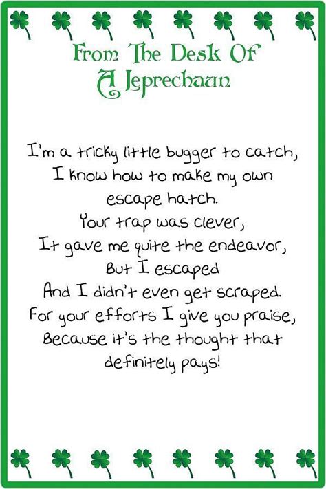 What to do when you don't catch a Leprechaun - Leprechaun Letter | St ...