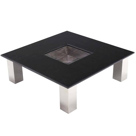 Apollo Woodworking Large Round Black Granite Coffee Table at 1stDibs ...