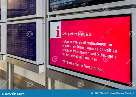 Industrial Strike in Frankfurt Airport, Germany Editorial Stock Photo ...