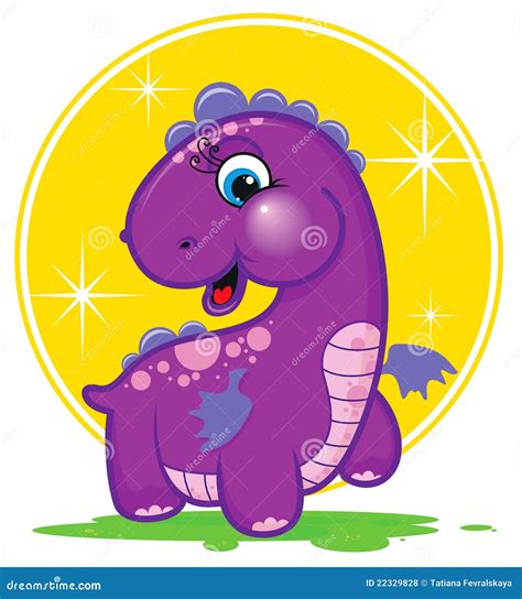 Cute Purple Dragon Royalty Free Stock Photos - Image: 22329828