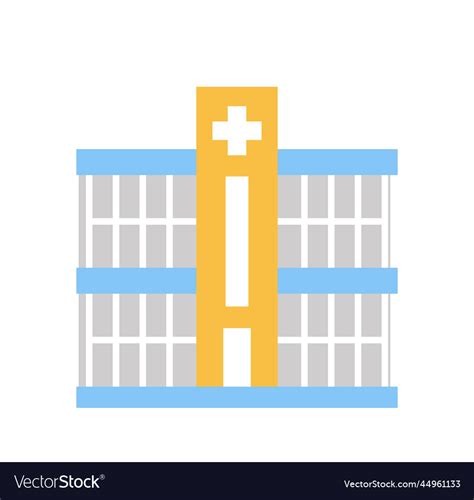 Hospital with cross icon Royalty Free Vector Image