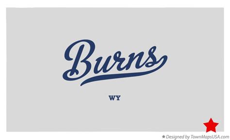 Map of Burns, WY, Wyoming