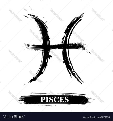 Pisces symbol Royalty Free Vector Image - VectorStock