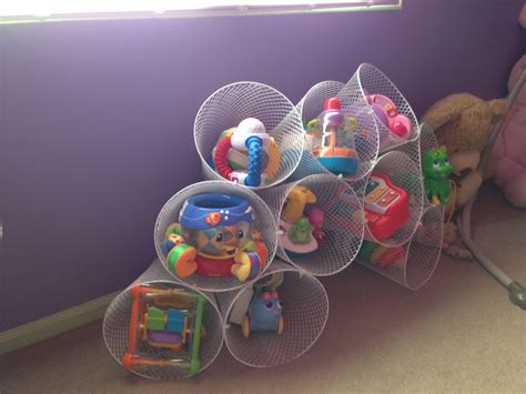 Dollar tree 11 baskets ($11) and zip ties for toy storage in ...