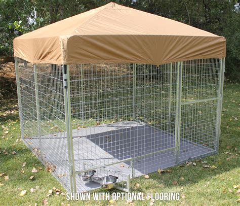 Modular Complete Galvanized Steel Yard Kennel | Dog enclosures, Dog ...