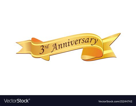 3rd anniversary logo Royalty Free Vector Image