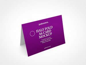 Preview your half-fold designs on this blank A6 Card Mockup 12