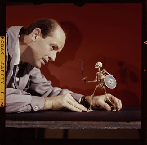 stop motion pioneer Ray Harryhausen models skeleton - Flashbak