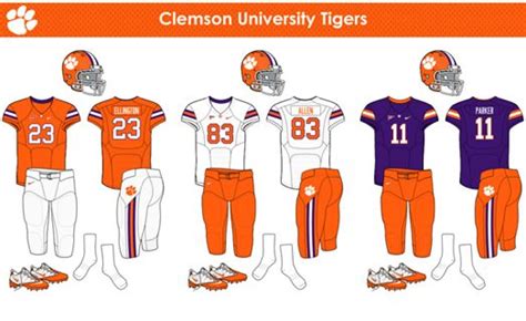 Clemson | Football uniforms, College football uniforms, Clemson university tigers