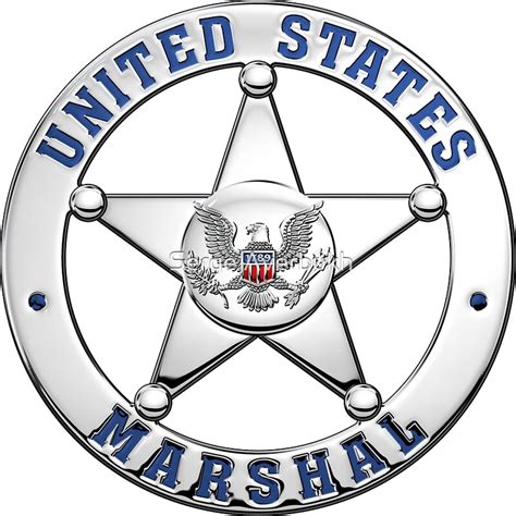 "U.S. Marshals Service - USMS Badge over White Leather" Stickers by ...