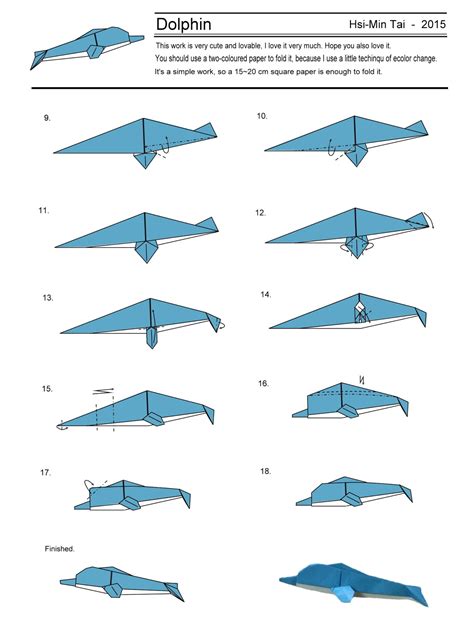 Diagram Dolphin-Hsi Min Tai - Ruby Book Origami