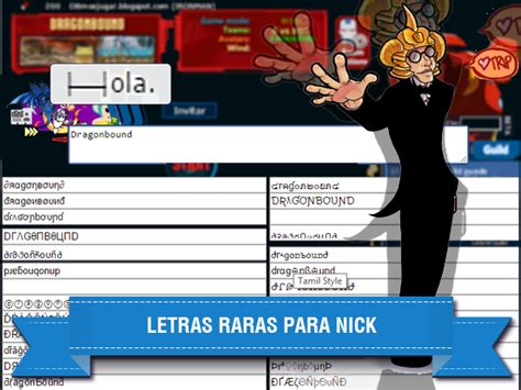 Generador de letras raras para NICK | DBmosJugar