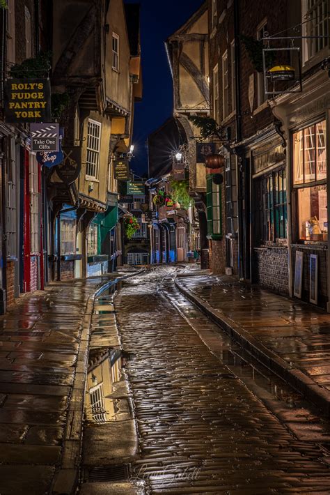 NIghttime Reflections at The Shambles, York - North York Photography - Landscape & City Prints