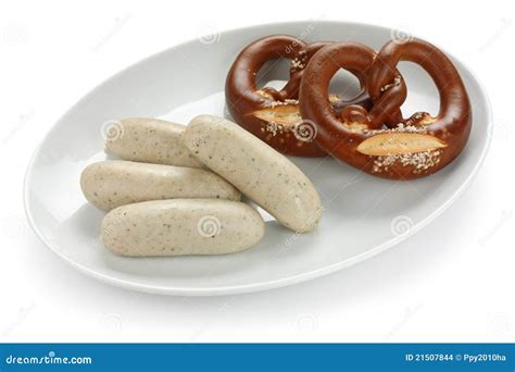 Weisswurst And Pretzel Stock Images - Image: 21507844