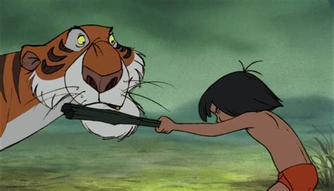 Image - Mowgli is beating up Shere Khan the tiger with a stick.jpg | Jungle Book Wiki | FANDOM ...